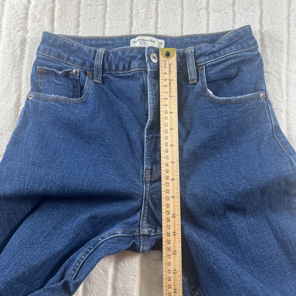 Abercrombie & Fitch Jeans Womens 26 Short The Mom High Rise Dark Wash‎ - Picture 8 of 8